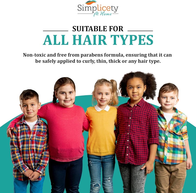 SIMPLICETY ® Lice Prevention Spray for Kids Hair (8 Fl Oz), All Natural Ingredients Lice Spray Treatment, Highly Effective Against Head Lice, Terminates Eggs, and Nits from All Hairs (Unscented) - Image 4